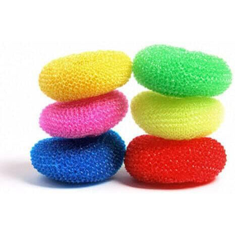 Boule de maille en plastique tissée par récureur simple de couleur