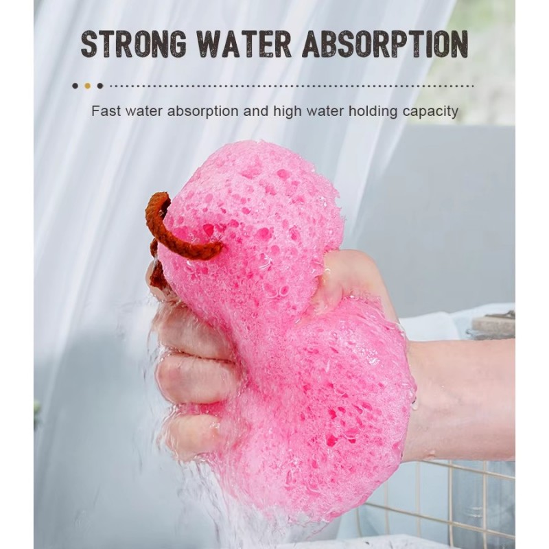 Aide à la douche en éponge de bain ovale colorée