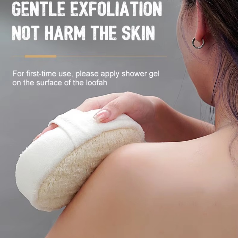 Nettoyage naturel de la boule de douche en éponge Luffa