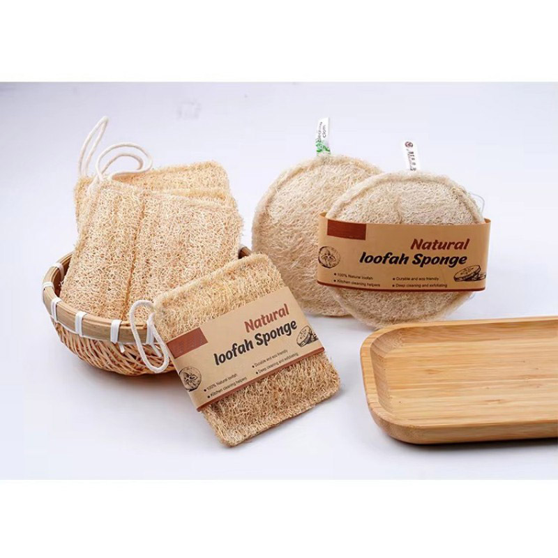 Bain de vaisselle de brosse de luffa biologique